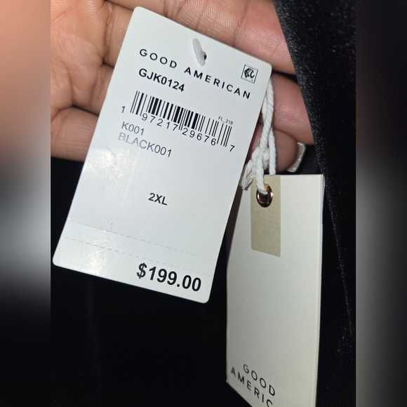 NWT Good American Executive Velvet Blazer Dress - Picture 9 of 9